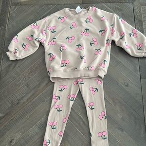Zara Kids Matching Set in Pink and Tan